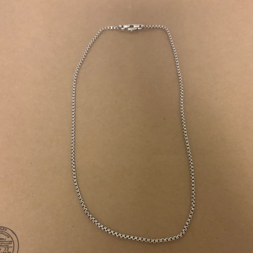 David yurman sterling silver necklace with 20in length and 3.6mm width